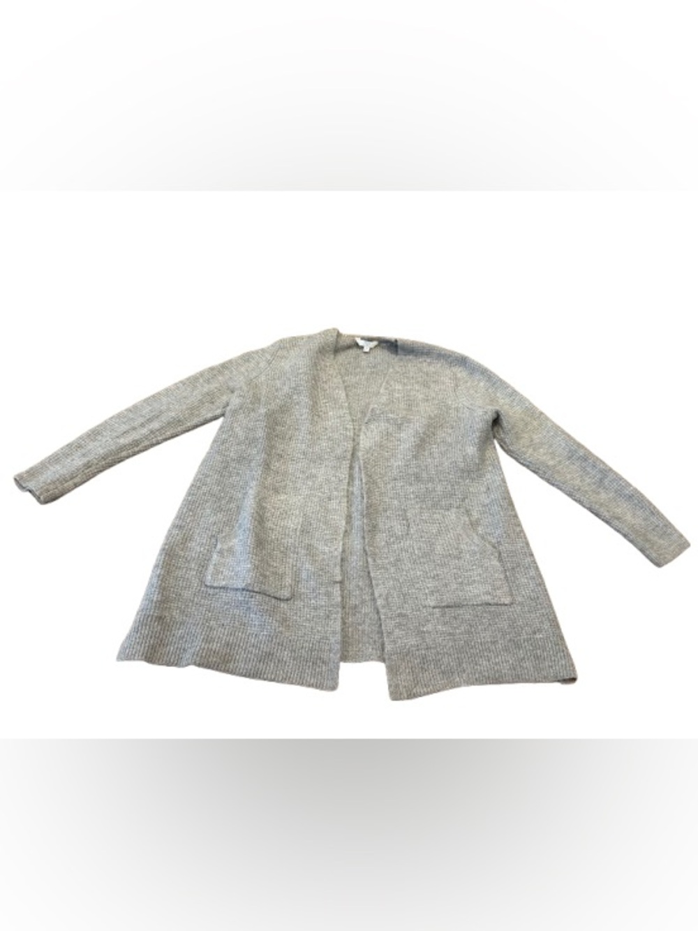 Time and Tru Women’s Heather Gray Open-Front Knit Cardigan Size Extra Large